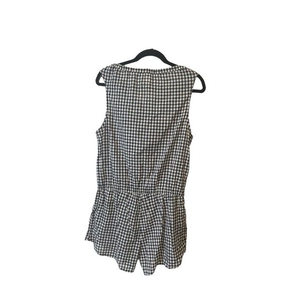 J. Crew Navy and White Gingham Romper Sz. Medium Light weight Brand New - Picture 5 of 7